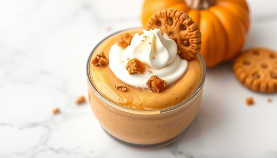 Protein-packed pumpkin chia pudding with whipped cream topping.