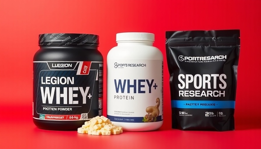 Top whey protein powders of 2025 in vibrant display.