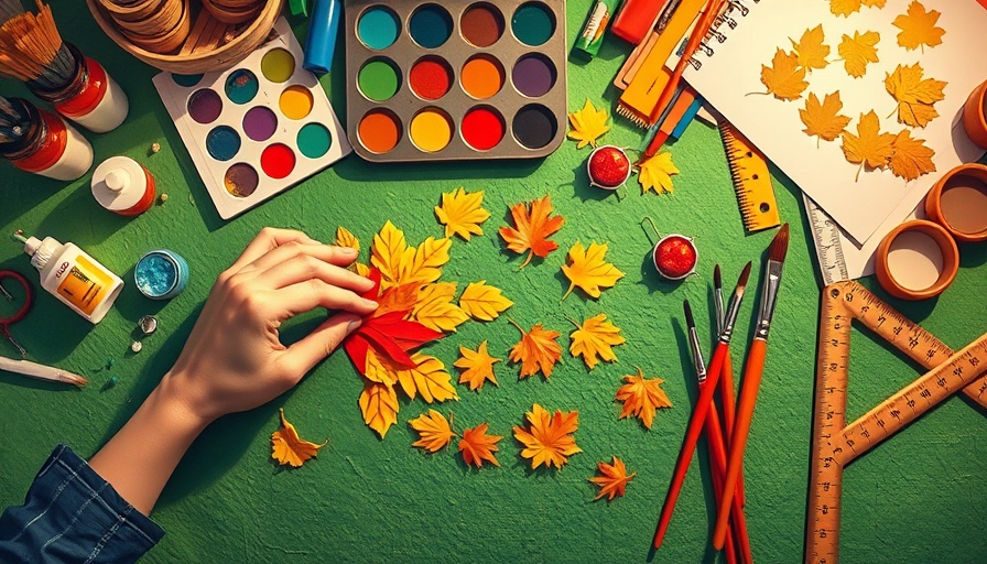 Creative workspace with art supplies and hands crafting, overcoming loneliness through creativity.