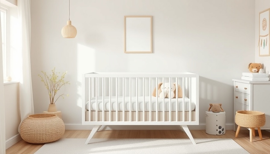Organic crib mattress in a minimalist nursery setting.