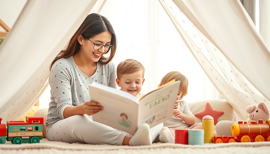 Unconventional parenting: Joyful reading in play tent.