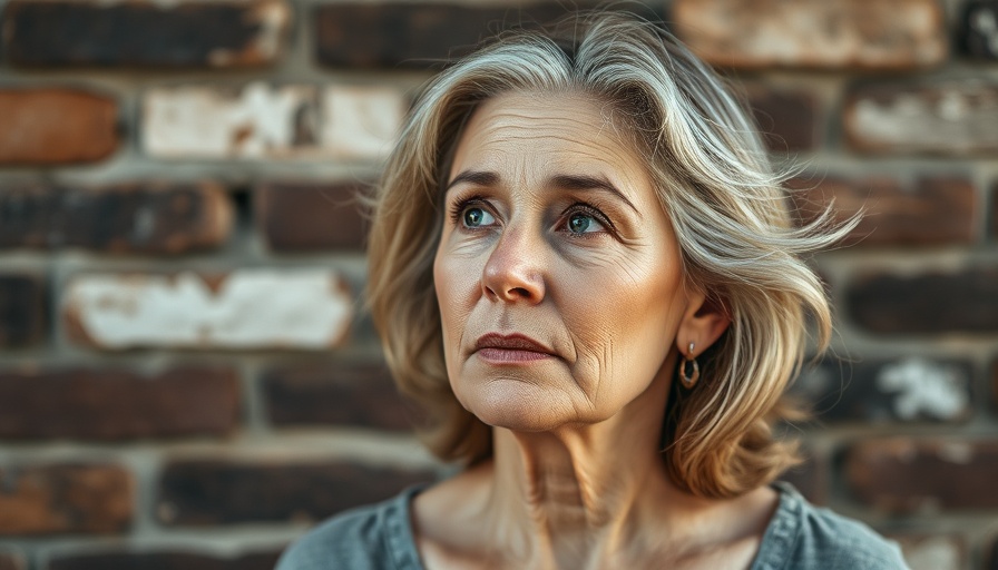 Contemplative mature woman in soft light, living with loss