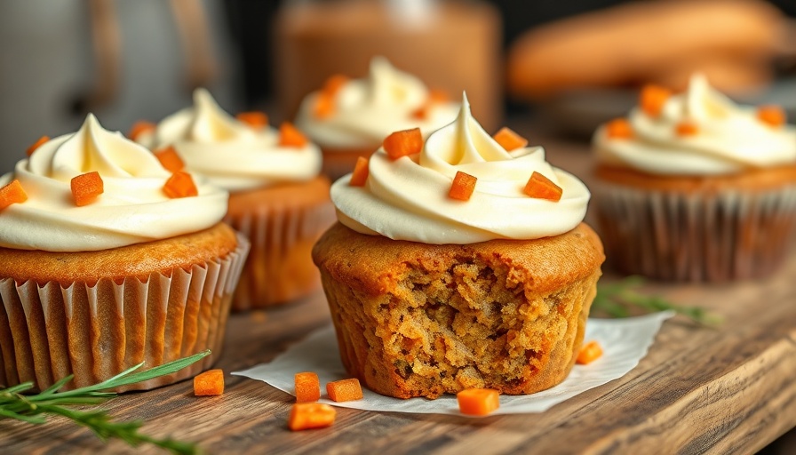 Tasty Cottage Cheese Carrot Cake Muffins with drizzle.