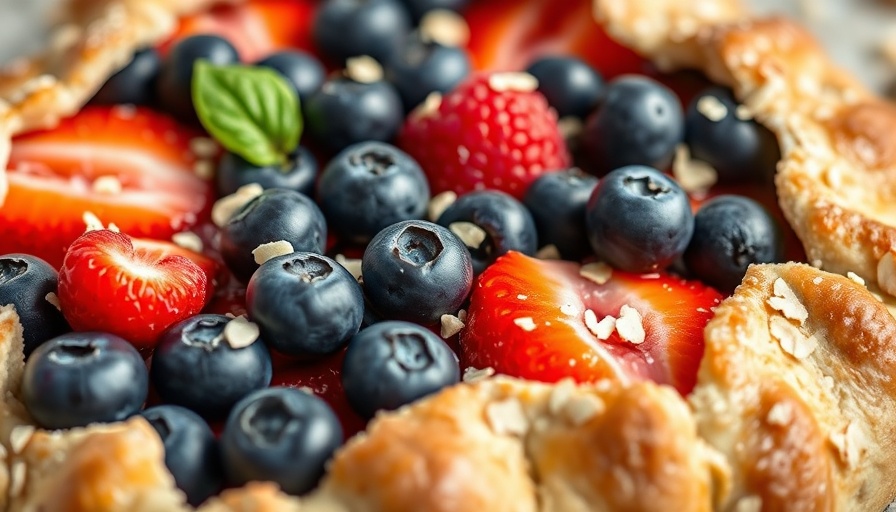 Almond flour berry galette with vibrant berries