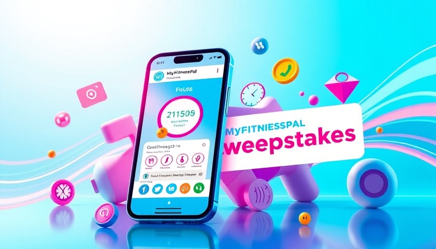 Abstract MyFitnessPal Instagram Sweepstakes concept illustration.