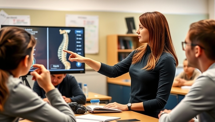 Trainee teacher supports Year 11 students in fitness education.