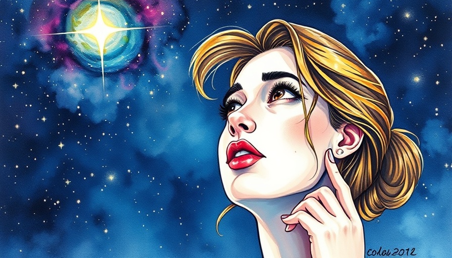 Grieving a Dream’s Loss illustrated by a woman gazing thoughtfully at a star.