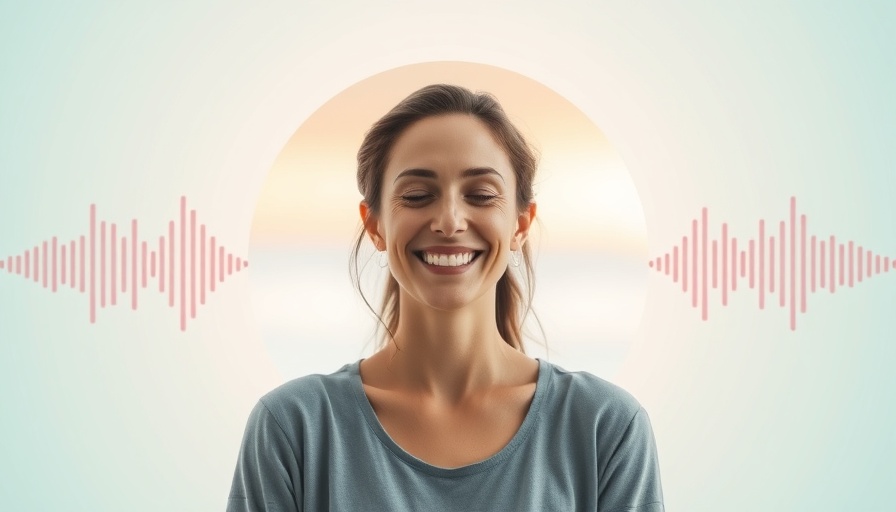 Poster promoting meditation for inner strength with smiling woman.