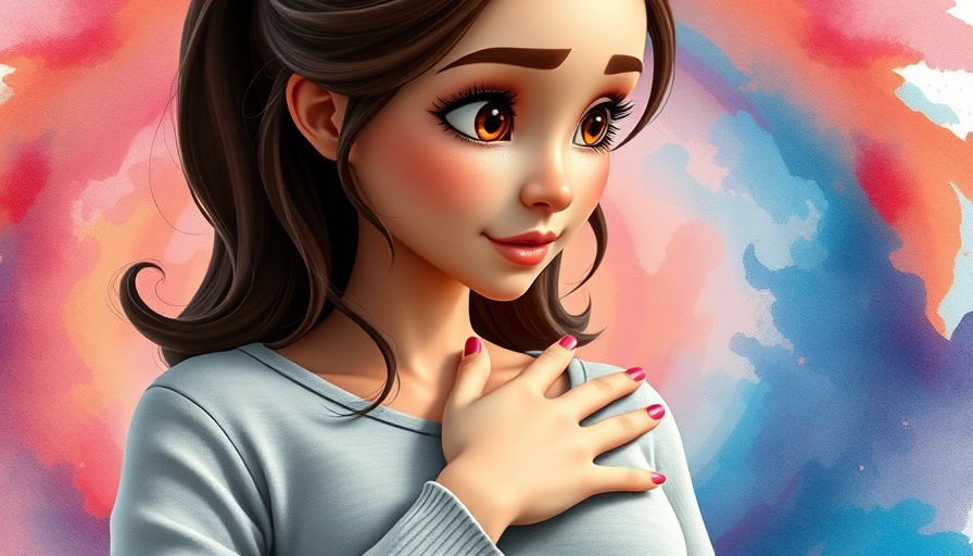 Empathetic woman reflecting, colorful background, not forgiving as a path toward healing.