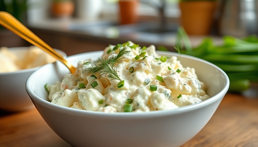 Healthy meals: Creamy egg salad with dill and green onions.