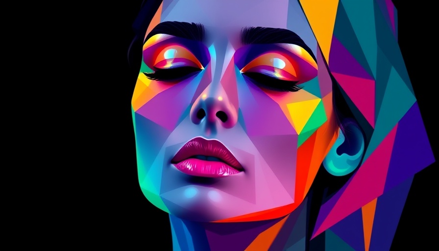 Abstract portrait of woman symbolizing transmuting shame, eyes closed