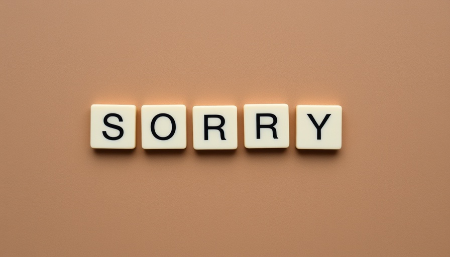 Scrabble tiles spelling 'SORRY' on brown background, ways to practice forgiveness.