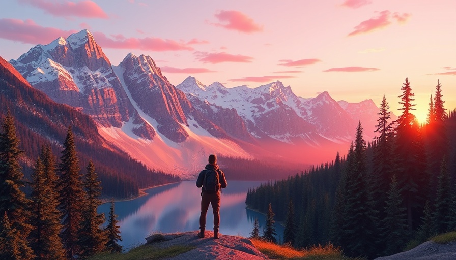 Vibrant sunrise landscape for starting an awe journal