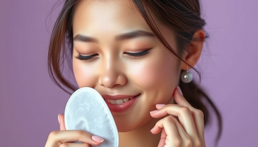 Serene woman holding mask for healthy aging and longevity concept.
