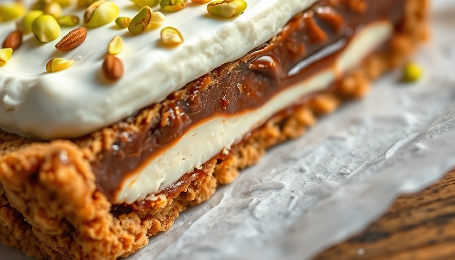 Healthy recipes dessert with pistachios and cream topping.