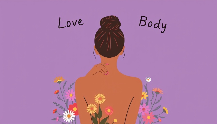 Illustration for healthy aging and longevity, woman with flowers.
