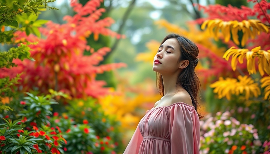 Serene woman enjoying nature symbolizes healthy aging and longevity.