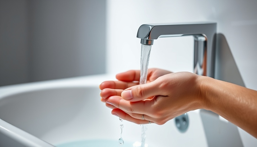 DIY foaming hand soap used under faucet.