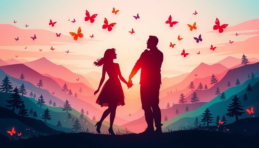 Vibrant family joyfully together in abstract colorful landscape.