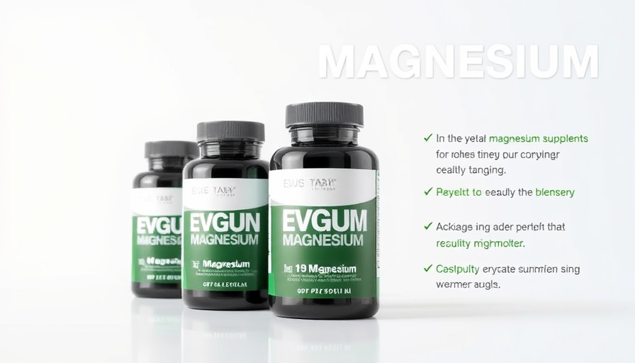 Advert for magnesium supplement emphasizing health benefits.