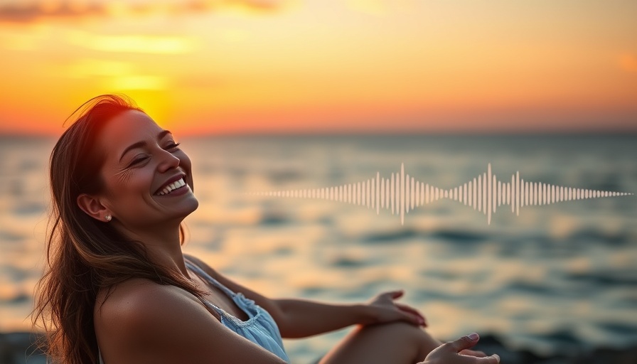 SOS Meditation to Unwind Anxiety podcast cover with serene sunset.
