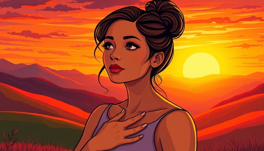 Colorful illustration of a woman pondering healthy aging and longevity.