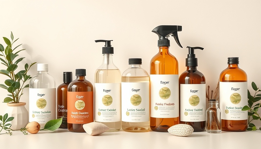 Eco-friendly non-toxic cleaning products collection.