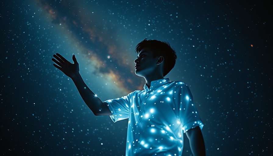 Man reaching for an ethereal figure in cosmic scene, depicting ghosting concept.