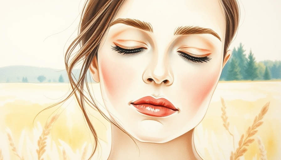 Watercolor painting of a serene woman, reflecting healthy aging and longevity.