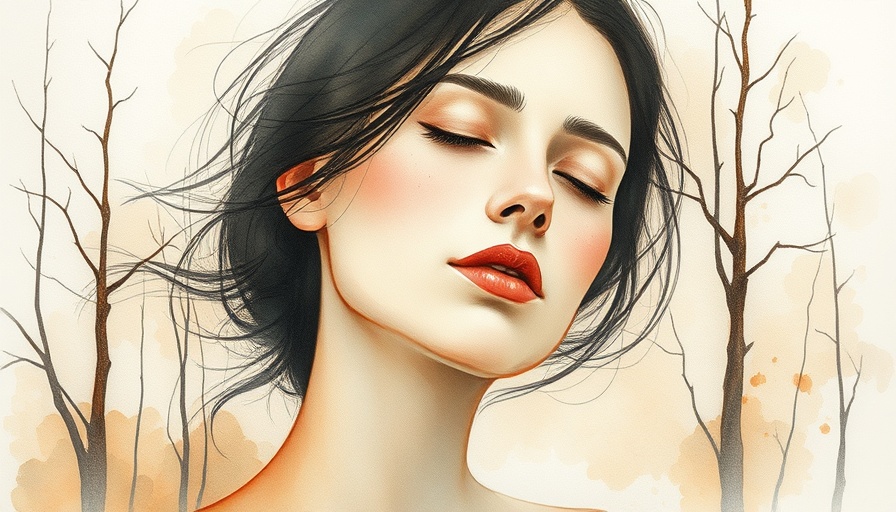 Watercolor painting of a woman symbolizing navigating grief and emotional detachment