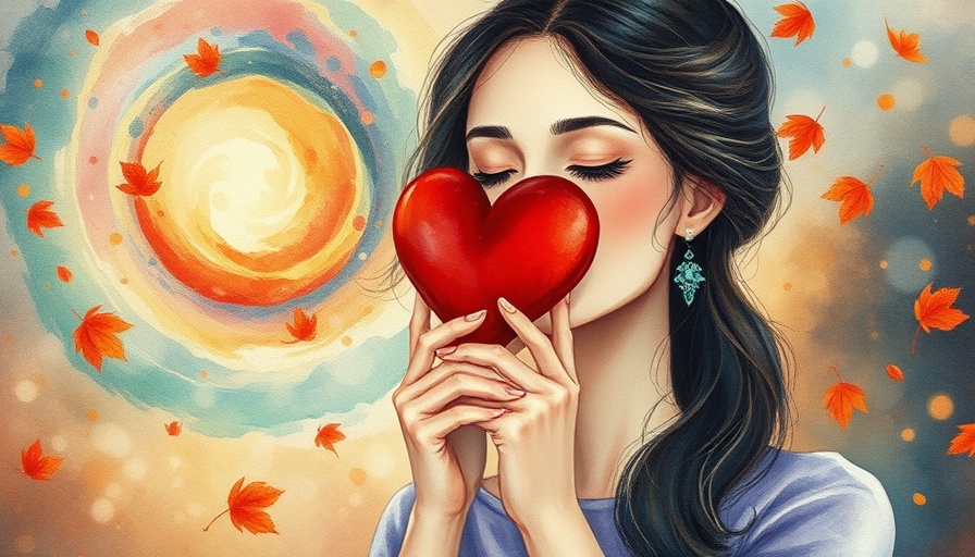 Illustration of woman holding heart, symbolizing Choosing Yourself for Healthy Aging.