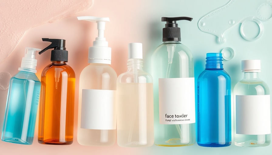 Vibrant collage of non-toxic face cleanser products.