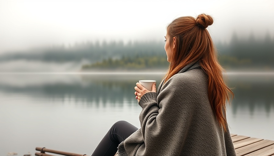Serene woman pondering how to feel present and stay present.