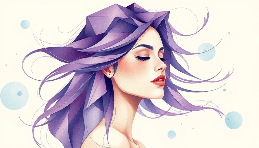 Abstract watercolor portrait illustrating hidden strength in softness.