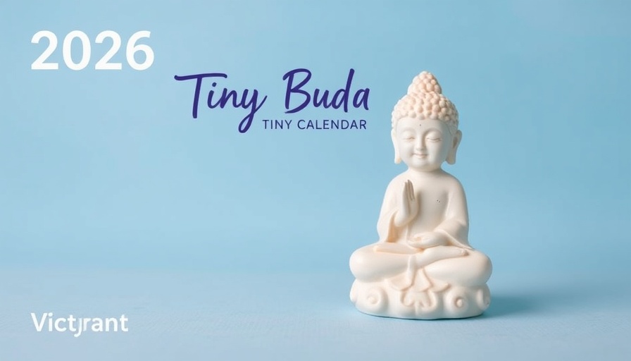 Colorful 2026 Tiny Buddha Calendar with inspirational quote.