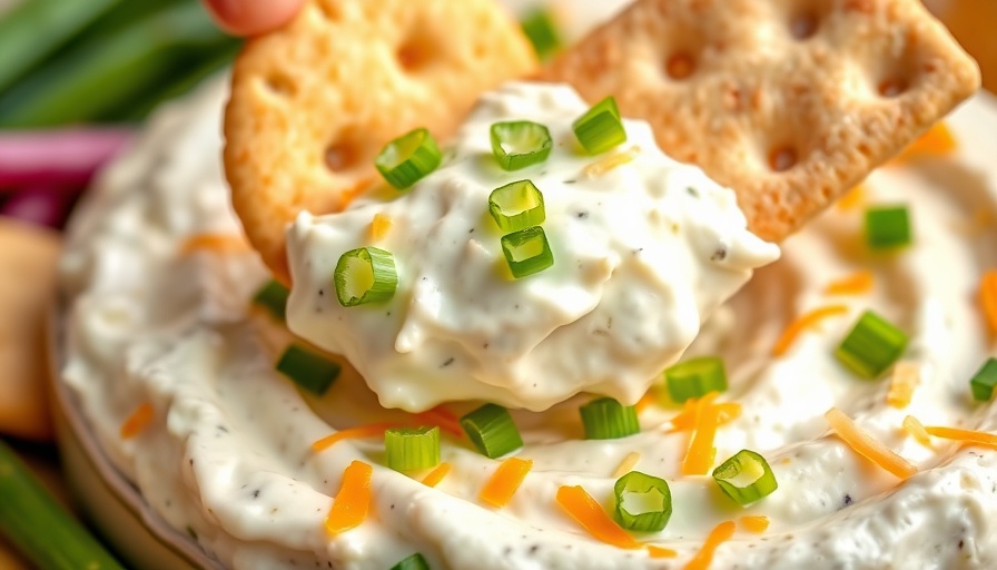 High-protein fall dip with cottage cheese and onions