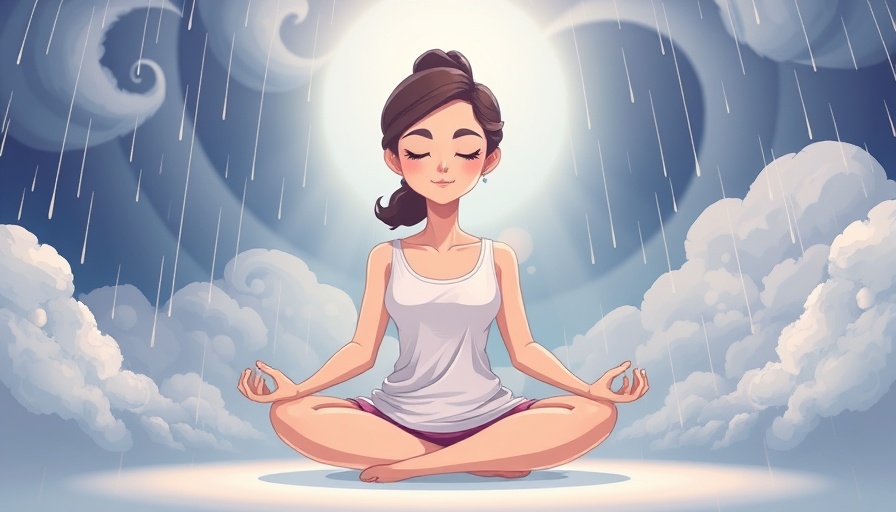Chronic Illness Empowerment: Woman meditating on clouds, radiant aura.