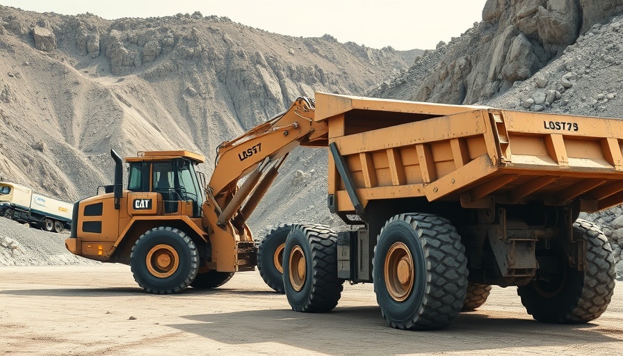 Mulzer Crushed Stone quarry with heavy machinery in action.