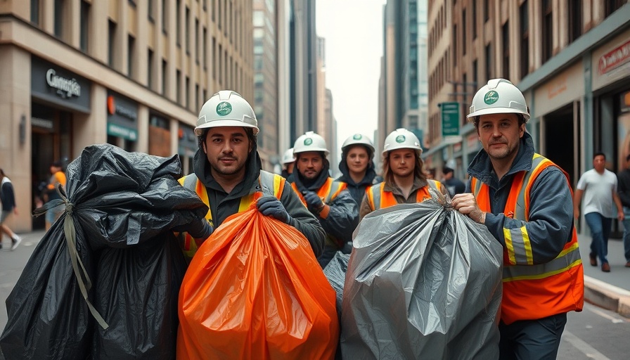Sanitation workers deflecting perceptions of dirty work in a city.