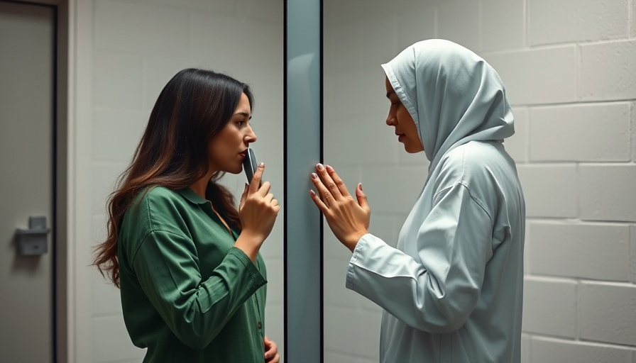 Emotional prison visitation highlighting prison reform for pregnant inmates in Texas.