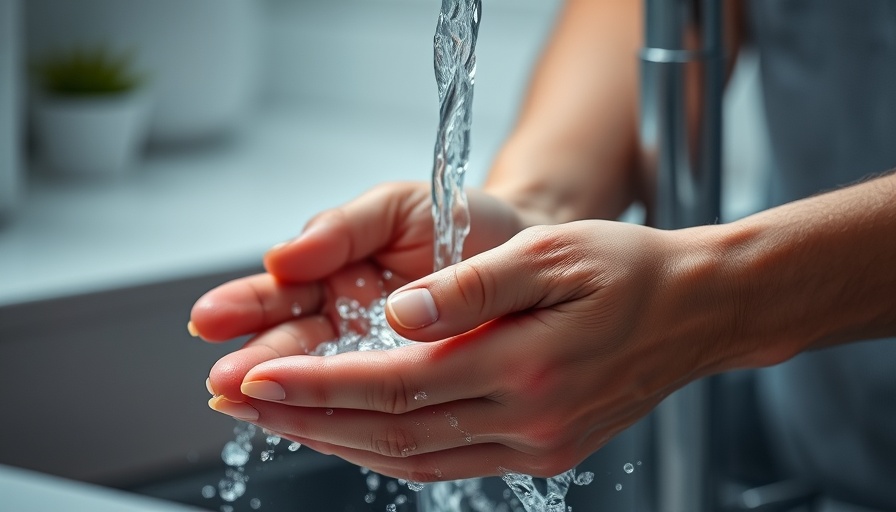 Close-up of handwashing under water for Global Handwashing Day 2025.