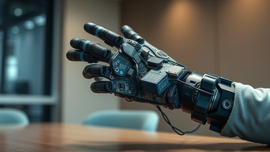 Innovative Ergonomics-Driven Tactile Sensing Glove with intricate wiring.