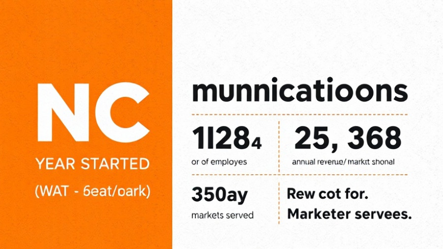 Informative infographic on NC Communications Telecom Success with company details.
