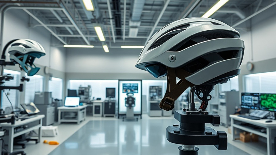 Advanced helmet technology testing lab reducing head injuries.