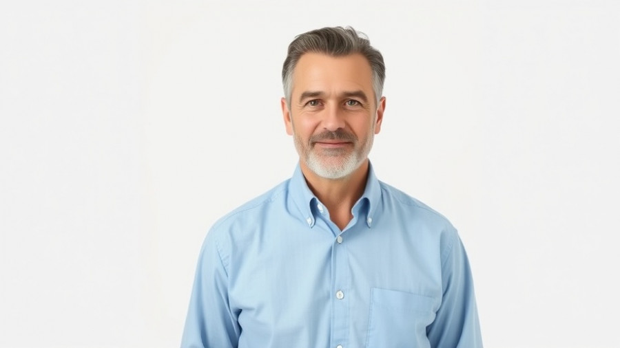 Middle-aged man in a blue shirt, neutral expression, P2S leadership changes.