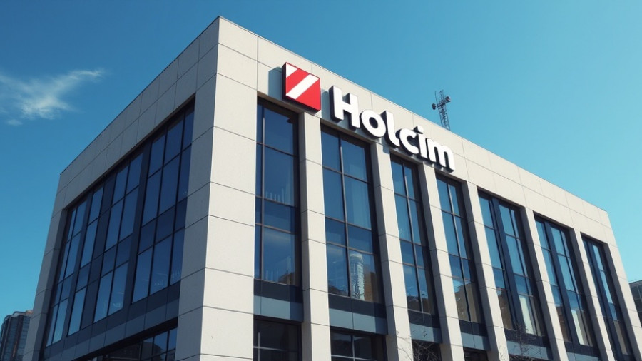 Holcim building exterior sign under clear sky symbolizes recent acquisition of Xella.