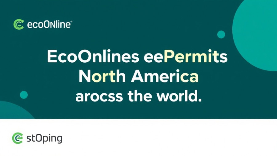 EcoOnline expands ePermits globally announcement graphic.