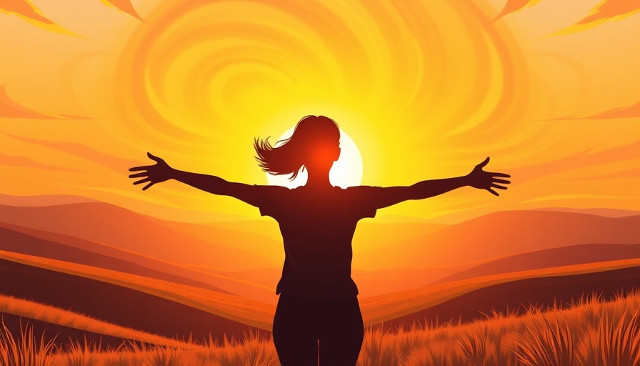 Silhouette woman embracing sunrise, symbolizing healing from cPTSD.