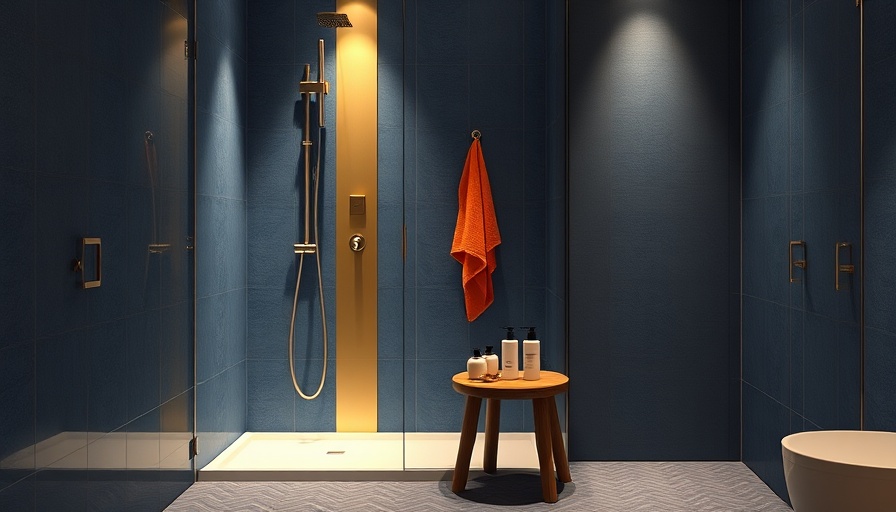 Elegant bathroom design transformation with gold accents.