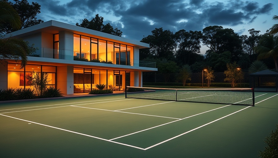 Modern Dallas private club with sports courts and elegant clubhouse.